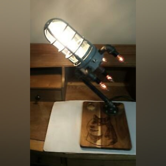 New Dogecoin Rocket Lamp Commemorative Coin & Doge Wood Burning Art To The Moon - Picture 9 of 10